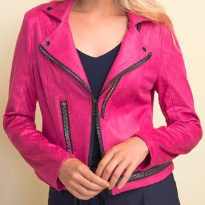 Joseph Ribkoff Faux Suede Moto Jacket